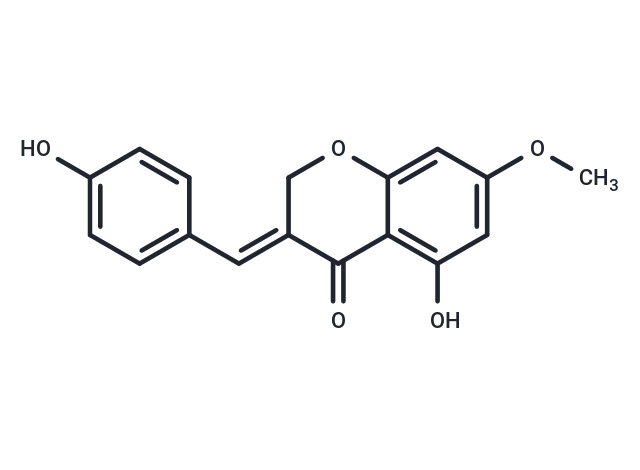 5-Hydroxy-7-methoxy-3-(4-hydroxybenzylidene)chroman-4-one Chemical Structure