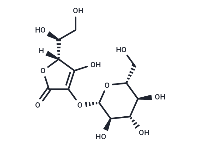 2-O-β-D-Glucopyranosyl-L-ascorbic acid Chemical Structure