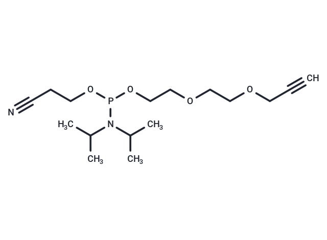 Propargyl-PEG3-1-o-(b-cyanoethyl-N,N-diisopropyl)phosphoramidite Chemical Structure
