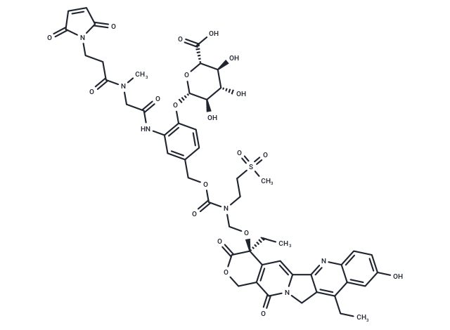 MAC glucuronide α-hydroxy lactone-linked SN-38 Chemical Structure