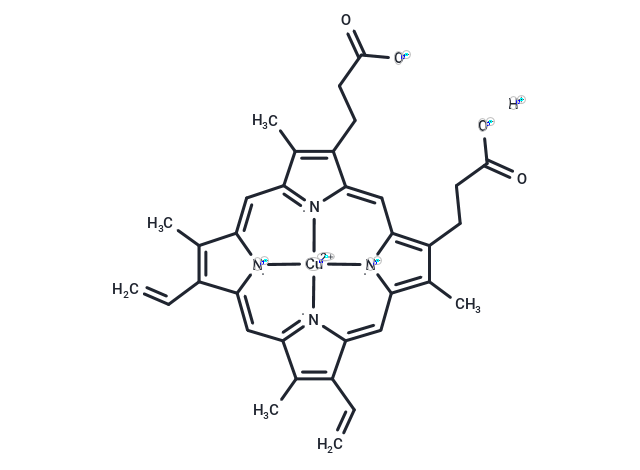Cu(II) protoporphyrin IX Chemical Structure