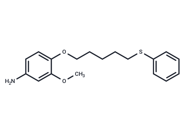 m-Anisidine, 4-((5-(phenylthio)pentyl)oxy)- Chemical Structure