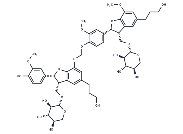 (7R,8R)-Dihydrodehydrodiconiferyl alcohol 9-O-xyloside Chemical Structure