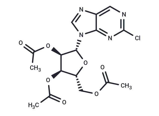 2-Chloro-9-[(2,3,5-tri-O-acetyl-β-D-ribofuranosyl)]-9H-purine Chemical Structure