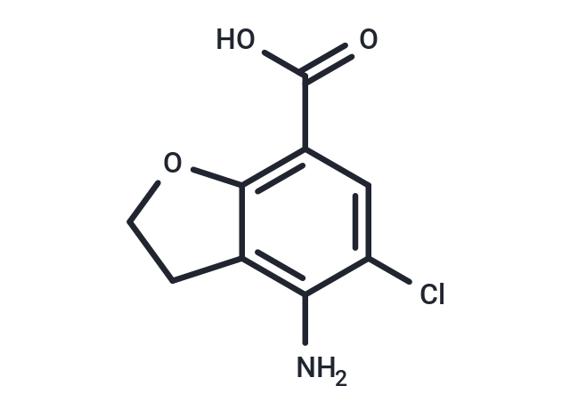 4-Amino-5-chloro-2,3-dihydrobenzofuran-7-carboxylic acid Chemical Structure