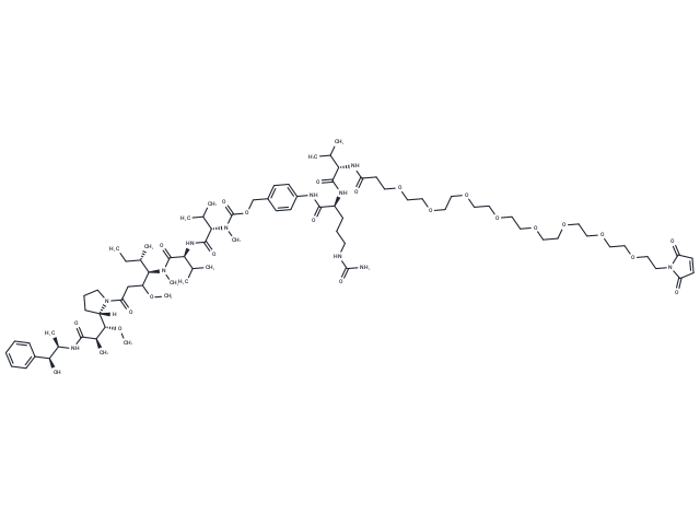 Mal-PEG8-Val-Cit-PAB-MMAE Chemical Structure