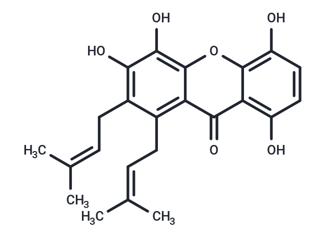 1,4,5,6-Tetrahydroxy-7,8-diprenylxanthone Chemical Structure