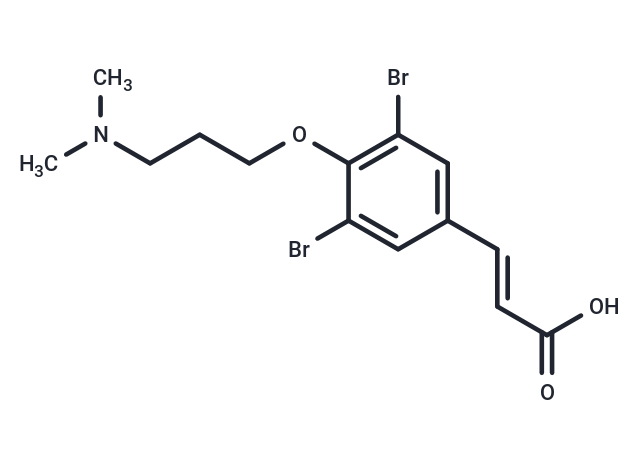 3,5-Dibromo-4-[3-(dimethylamino)propoxy]cinnamic acid Chemical Structure