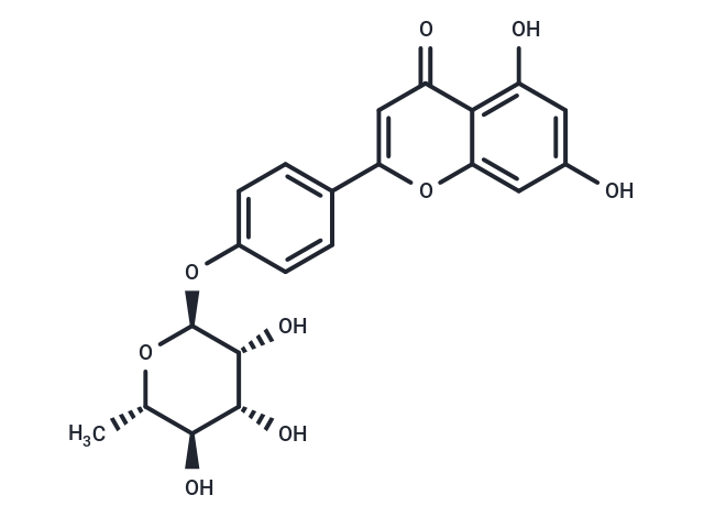 Apigenin 4'-O-rhamnoside Chemical Structure