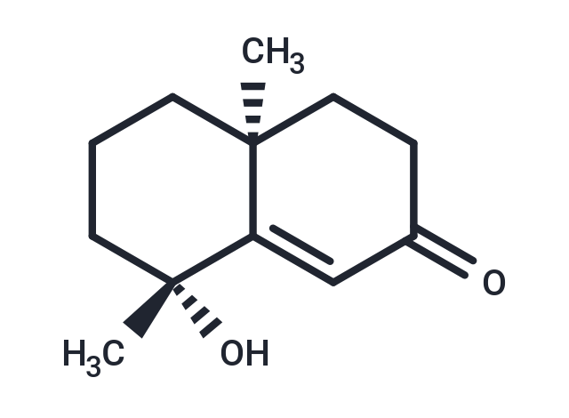 4-Hydroxy-11,12,13-trinor-5-eudesmen-7-one Chemical Structure