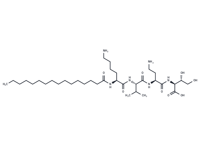 Palmitoyl dipeptide-5 diaminobutyroyl hydroxythreonine Chemical Structure