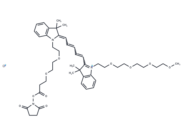 TargetMol Chemical Structure N-(m-PEG4)-N'-(PEG2-NHS ester)-Cy5