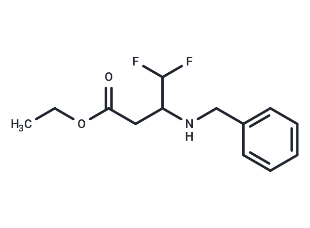 4,4-Difluoro-3-[(phenylmethyl)amino]butanoic  acid ethyl ester Chemical Structure