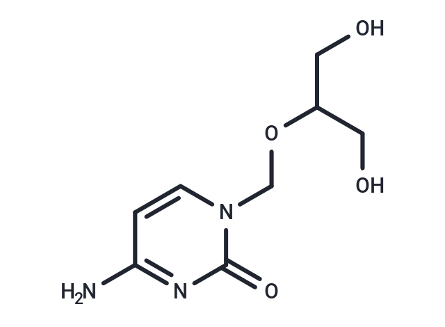 1-[[2-Hydroxy-1-(hydroxy   methyl)ethoxy]methyl]cytosine Chemical Structure