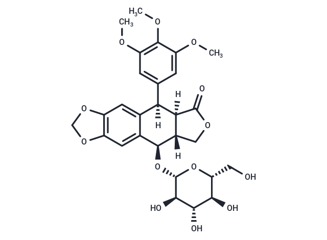 Podophyllotoxin 4-O-glucoside Chemical Structure