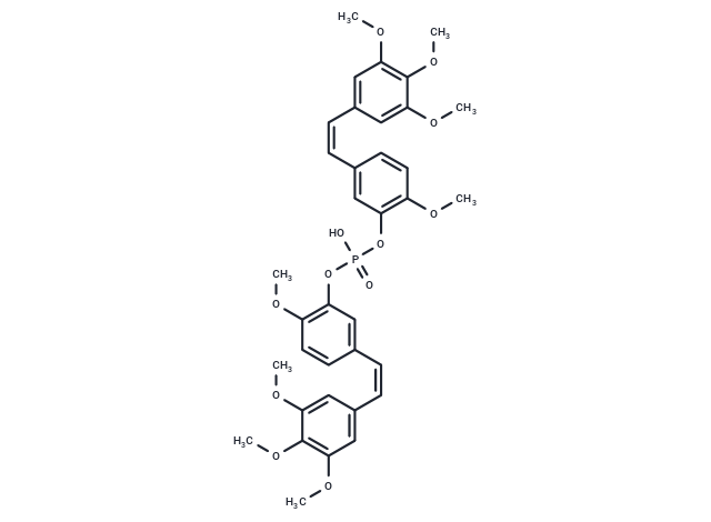 Phenol, 2-methoxy-5-[(1Z)-2-(3,4,5-trimethoxyphenyl)ethenyl]-, 1,1'-(hydrogen phosphate) Chemical Structure
