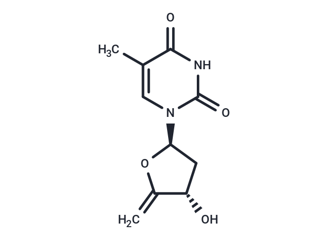 4’,5’-Didehydro-5’-deoxythymidine Chemical Structure