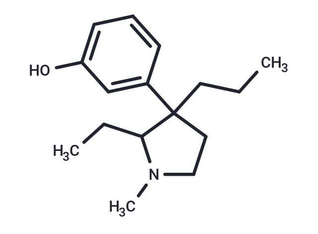 Phenol, m-(2-ethyl-1-methyl-3-propyl-3-pyrrolidinyl)- Chemical Structure
