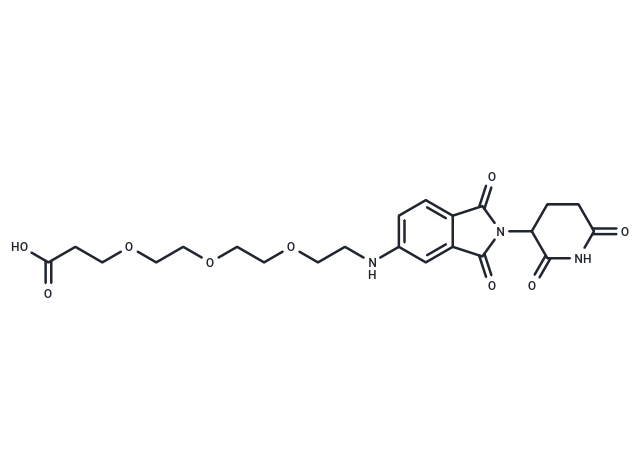 Thalidomide-NH-PEG3-COOH Chemical Structure