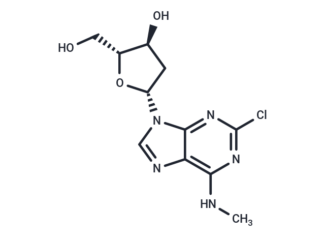 2-Chloro-N6-methyl-2’-deoxyadenosine Chemical Structure