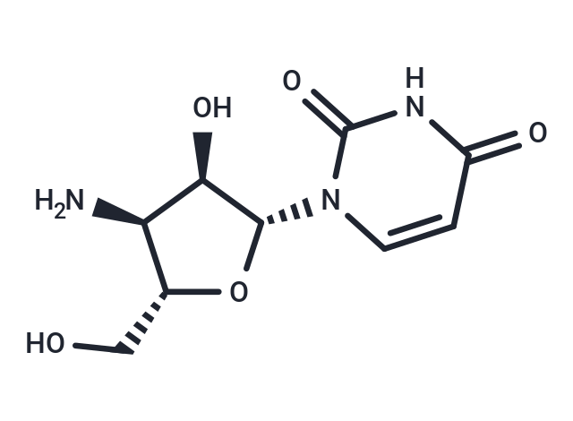 3’-Amino-3’-deoxyuridine Chemical Structure