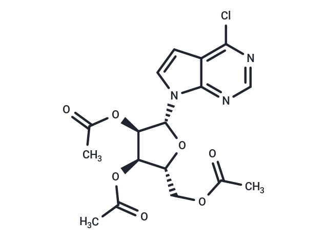 6-Chloro-7-deaza-9-(2’,3’,5’-tri-O-acetyl-b-D-ribofuranosyl)purine Chemical Structure