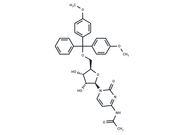 N4-Acetyl-5’-O-(4,4’-dimethoxytrityl)-2’-deoxycytidine Chemical Structure