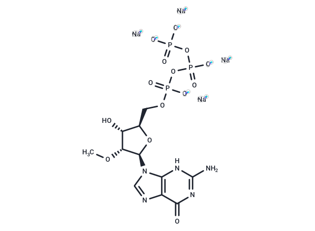 2'-O-Methylguanosine-5'-O-triphosphate sodium Chemical Structure
