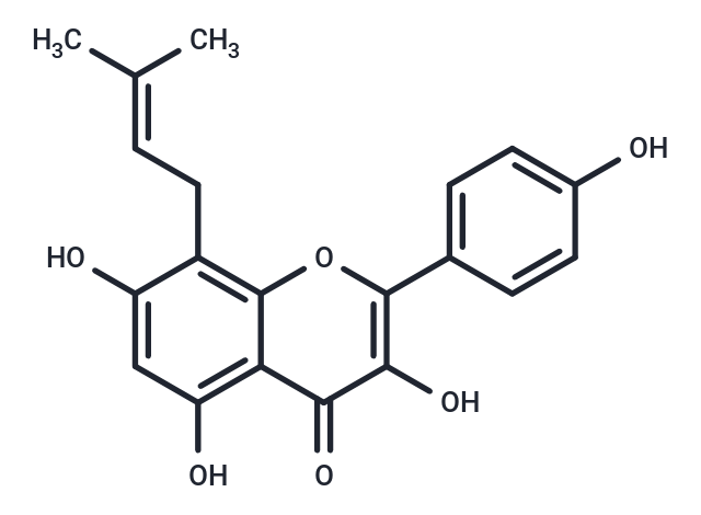 8-Prenylkaempferol Chemical Structure