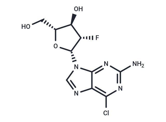 2-Amino-6-chloropurine -9-beta-D-(2’-deoxy-2’-fluoro)-arabinoriboside Chemical Structure