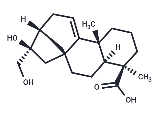 ent-16beta,17-dihydroxy-9(11)-kauren-19-oic acid Chemical Structure
