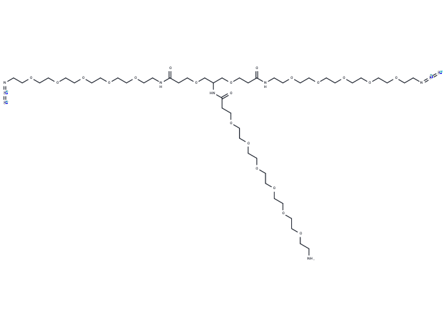 Amino-PEG6-amido-bis-PEG5-N3 Chemical Structure