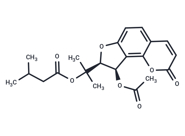 9-Acetyl-O-isovaleroyldihydrooroselol. Chemical Structure