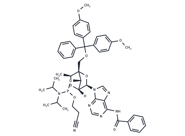5'-ODMT cEt N-Bz A Phosphoramidite (Amidite) Chemical Structure