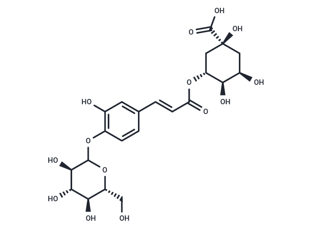 5-O-(3'-O-Glucosylcaffeoyl)quinic acid Chemical Structure