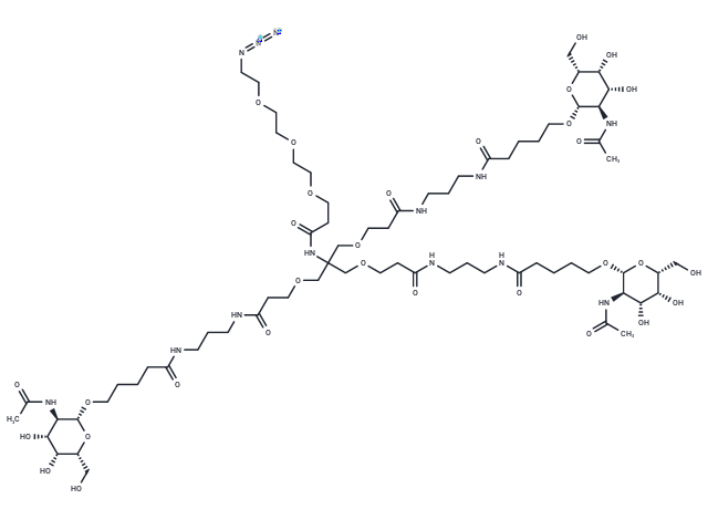 tri-GalNAc-PEG3-Azide Chemical Structure