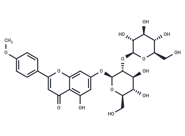 Acacetin 7-O-β-sophoroside Chemical Structure