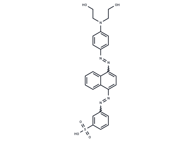 m-((4-((4-(Bis(2-hydroxyethyl)amino)phenyl)azo)-1-naphthyl)azo)benzenesulphonic acid Chemical Structure