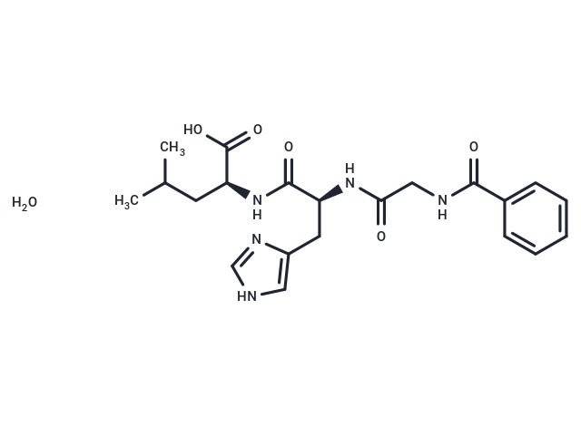 N-Hippuryl-His-Leu (hydrate) Chemical Structure