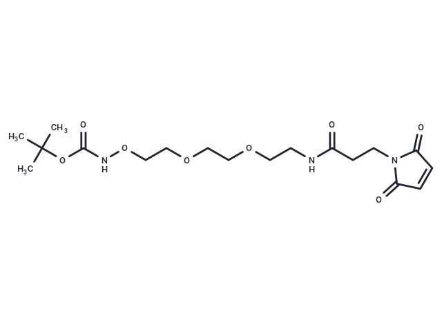 Mal-amide-PEG2-oxyamine-Boc Chemical Structure