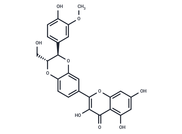 2,3-Dehydrosilybin A Chemical Structure