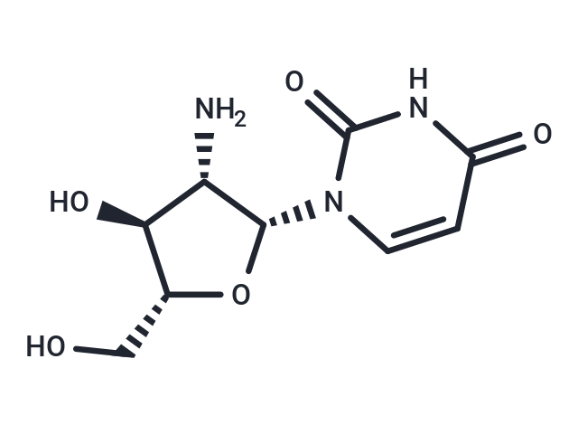 2’-Amino-2’-deoxy-b-D-arabinouridine Chemical Structure