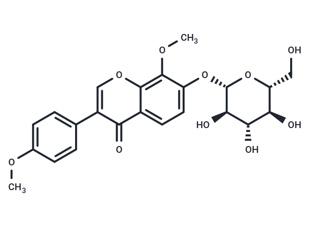 8-O-Methylretusin-7-O-beta-D-glucopyranoside Chemical Structure