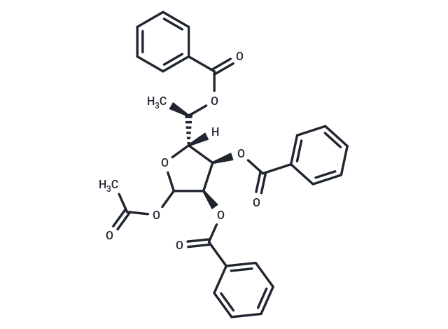 1-O-Acetyl-2,3,5-tri-O-benzoyl-5(R)-C-methyl-D-ribofuranose Chemical Structure