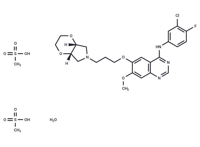 Larotinib mesylate hydrate Chemical Structure