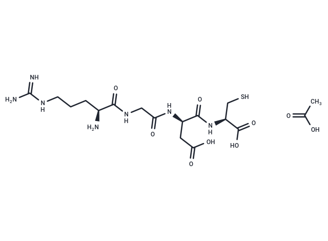 Arg-Gly-Asp-Cys acetate Chemical Structure
