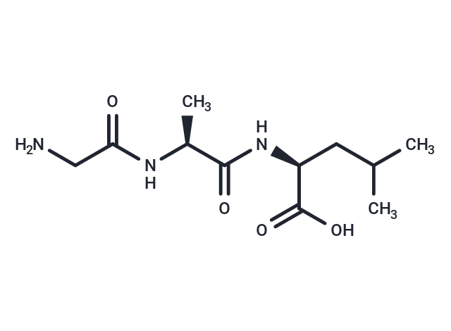 Glycyl-alanyl-leucine Chemical Structure