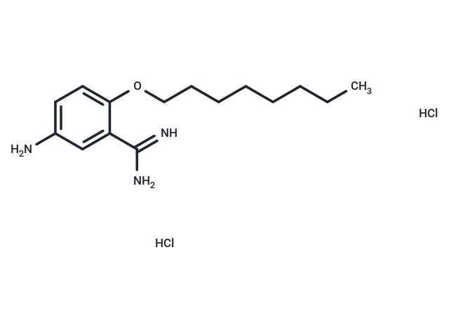 Benzamidine, 5-amino-2-(octyloxy)-, dihydrochloride Chemical Structure