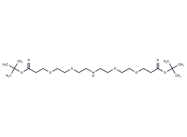 NH-bis(PEG2-C2-Boc) Chemical Structure