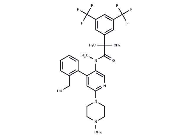 Netupitant metabolite Monohydroxy Netupitant Chemical Structure